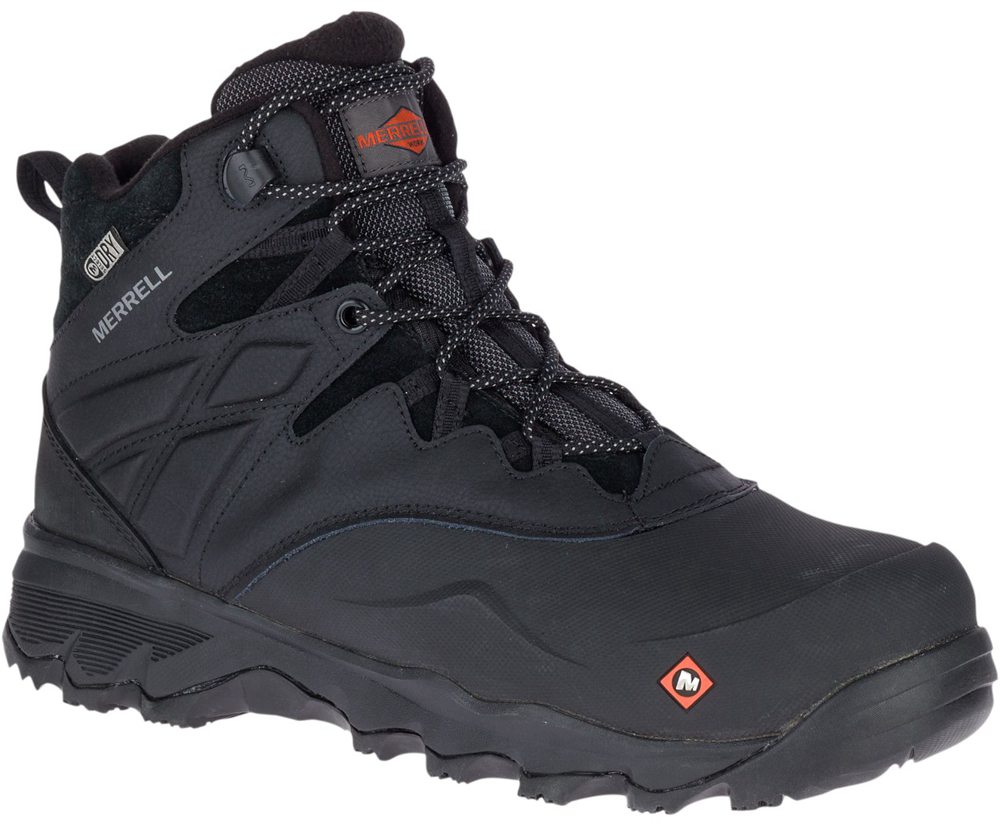 Merrell Boots Black - Thermo Adventure 6" Ice+ Waterproof Comp Toe - Mens 65MVRDGNC